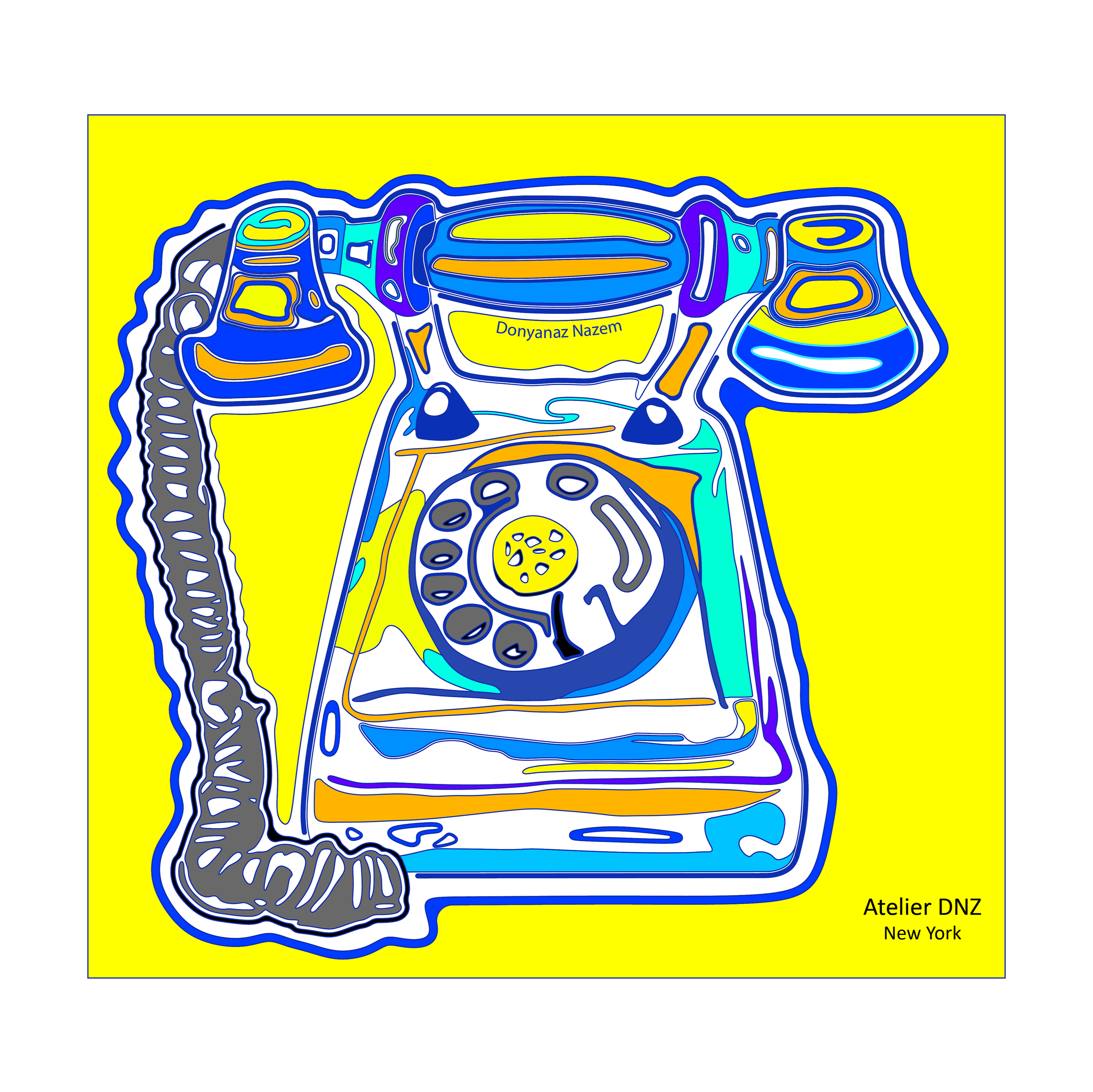 Yellow Phone Draw Yellow Telephone – Atelier DNZ